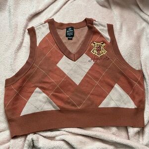 Harry Potter Hogwarts Cropped Sweater Vest